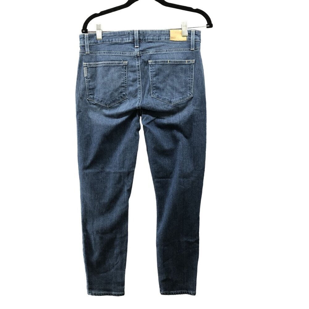 Paige Verdugo Crop Skinny Jeans Womens Size 30 Blue Mid Rise Medium Wash‎ - Picture 2 of 10